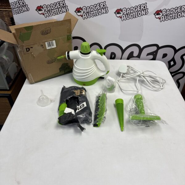 Unused Easy Steam handheld steam cleaner for home cleaning.
