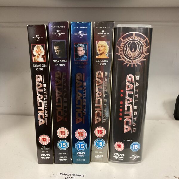 Five battlestar galactica dvd boxsets