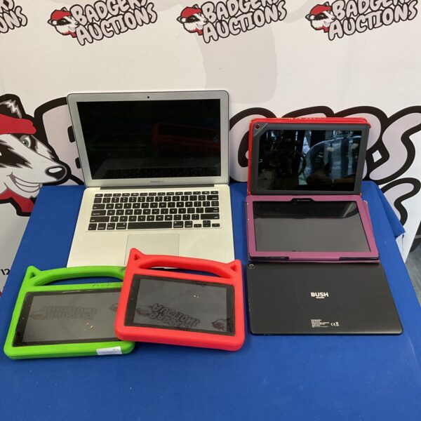 Apple Macbook Air laptop and tablet bundle for sale.