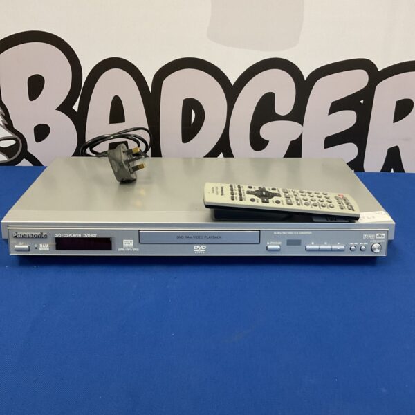 Panasonic DVD player S27 with remote control, vintage home entertainment.