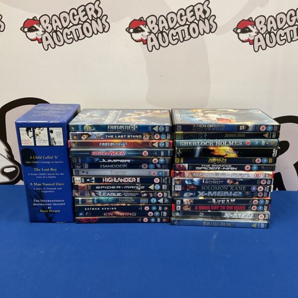 Dave Pelzer book and DVD lot featuring *A Child Called It*.