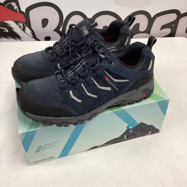 Dark blue size 10 Karrimor hiking boots for outdoor use.
