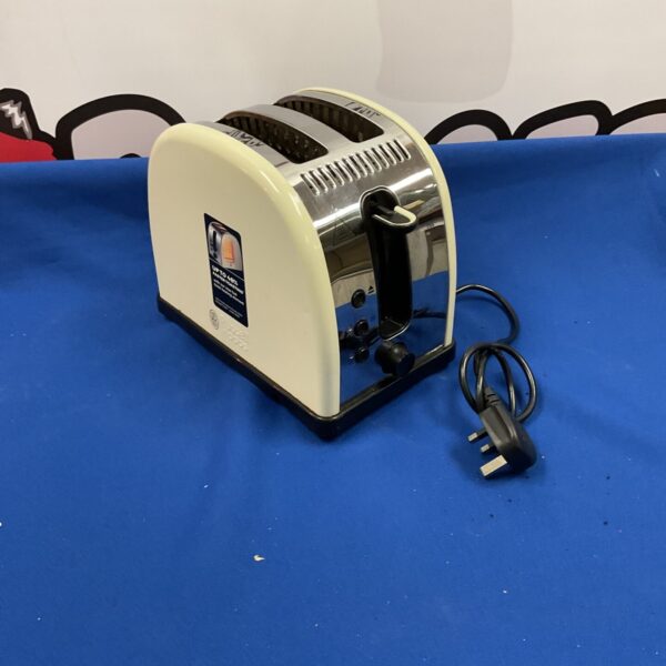 Cream Russell Hobbs toaster, vintage kitchen appliance for sale.