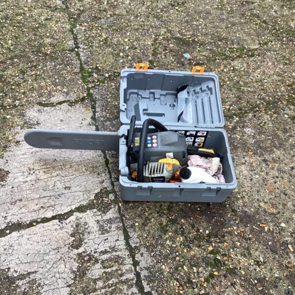 Ryobi 40cc petrol chainsaw in its original carrying case.