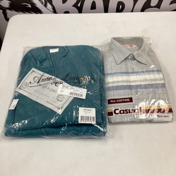 Anne de Lancay tracksuit and cotton shirt size L and 15”.