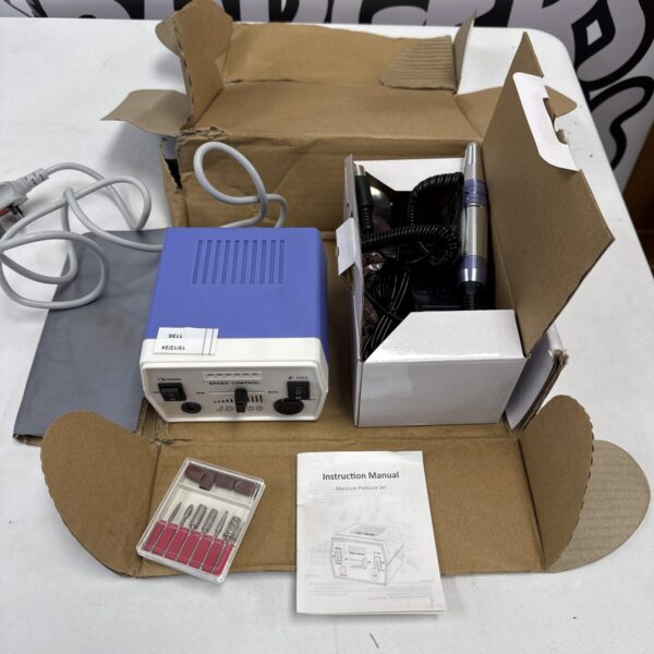 Vintage JD 700 electric pedicure manicure set with control unit.