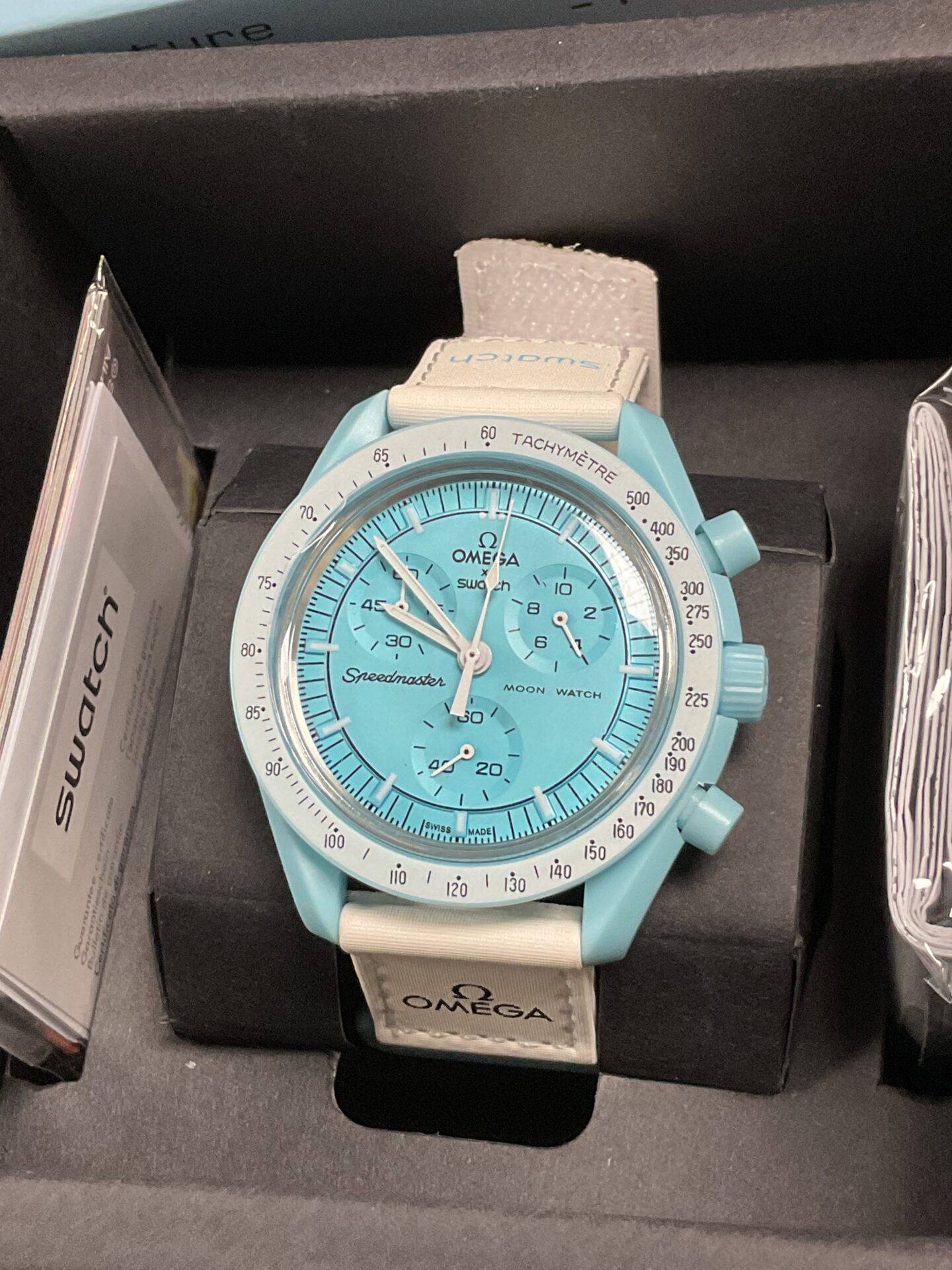858 Omega swatch style mission to Uranus bioceramic moonswatch Working
