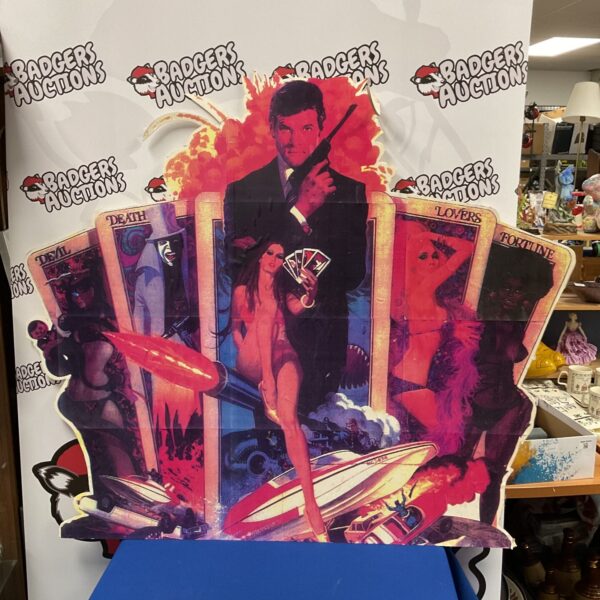 Vintage James Bond Live and Let Die lobby board for collectors.