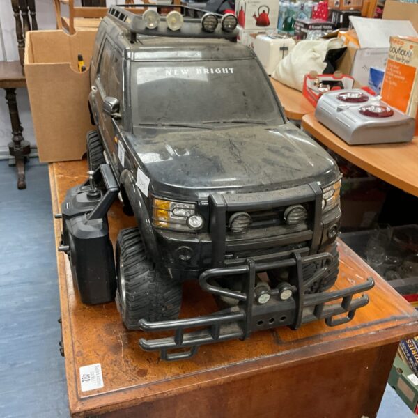 Remote control Land Rover toy car, detailed exterior, collectible vehicle.