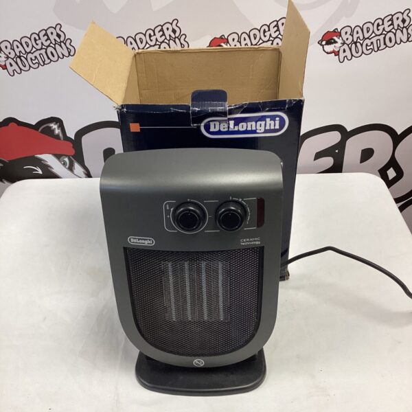 Front view of a used DeLonghi electric heater for sale.