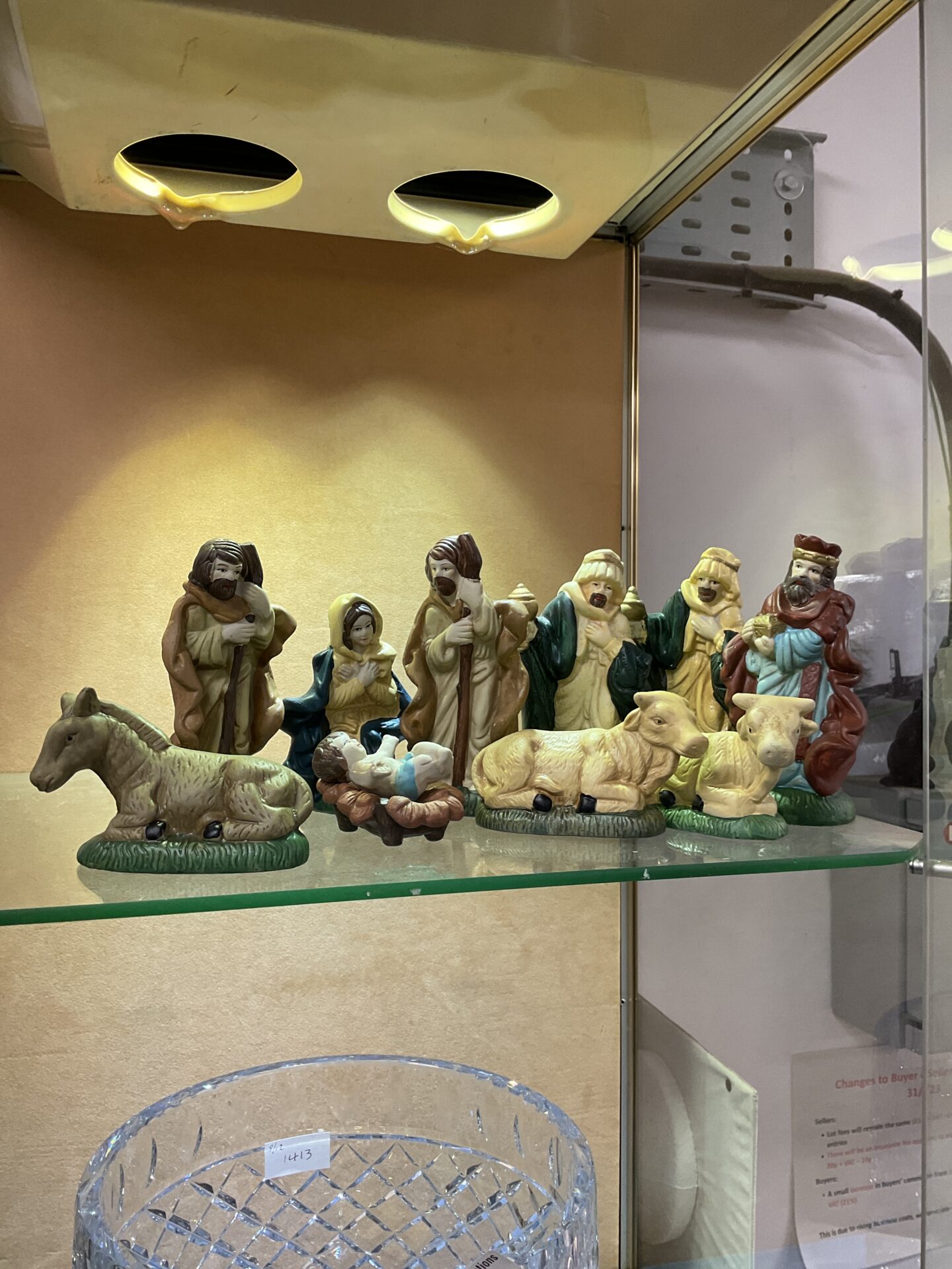 887 Ceramic nativity scene set