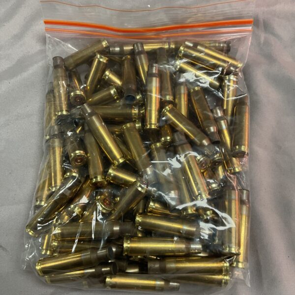 Lot of once-fired 7.62 brass shell cases for reloading.
