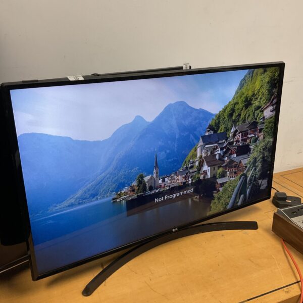 LG 43 inch curved HD television for home entertainment.
