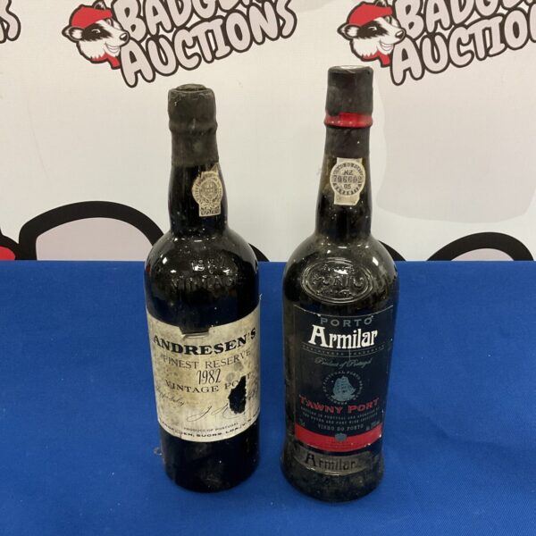 Vintage port wine pair, Andresens Finest Reserve and Armilar Tawny.