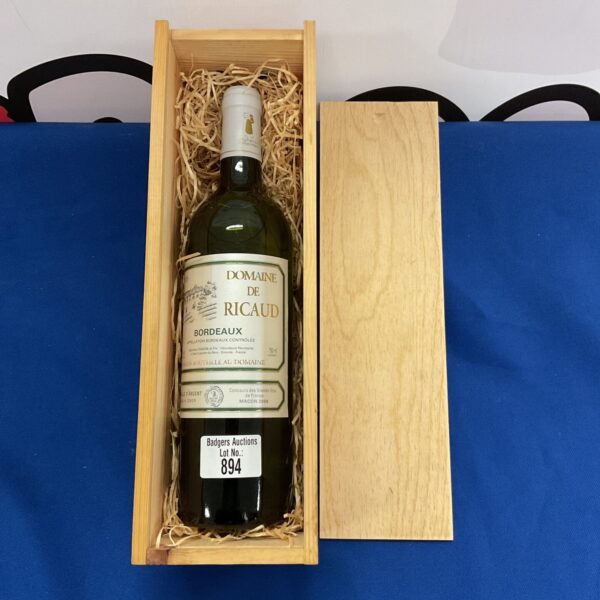 2005 Domaine de Ricaud wine bottle with label visible.