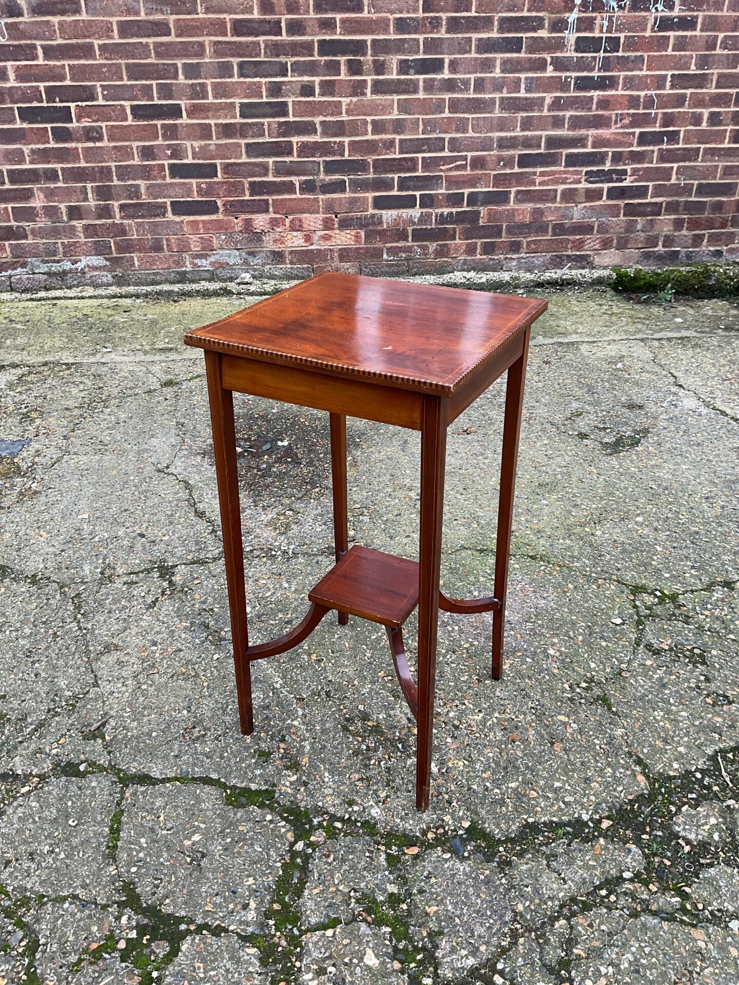 247 Edwardian mahogany inlaid lamp table