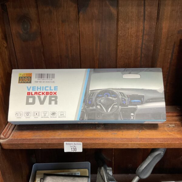 Black vehicle blackbox dash cam for recording driving footage.
