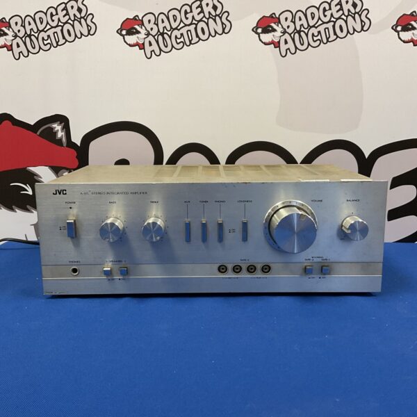 Vintage JVC A-S5 stereo amplifier front view.