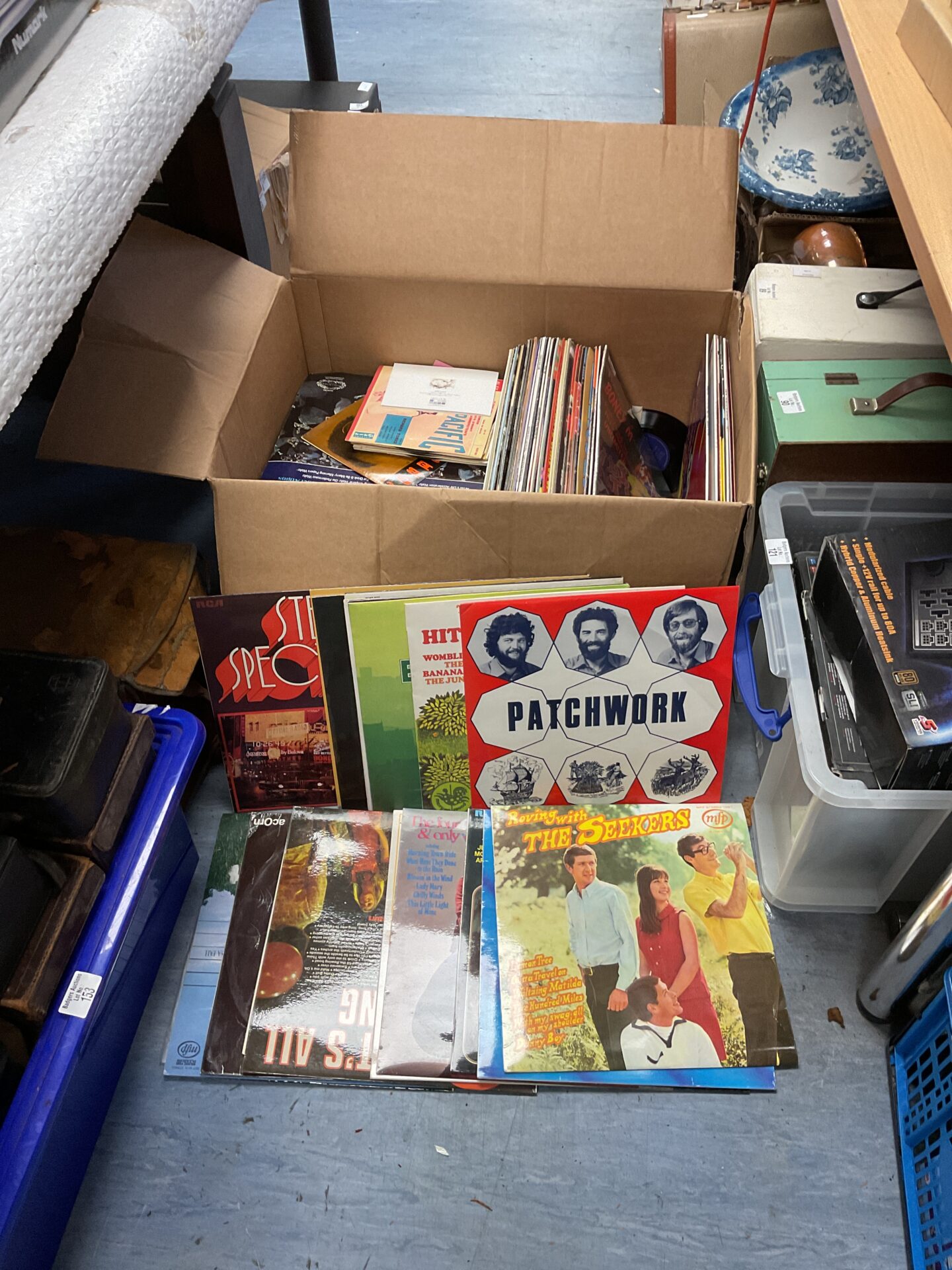 154 Large box of 12” vinyl records