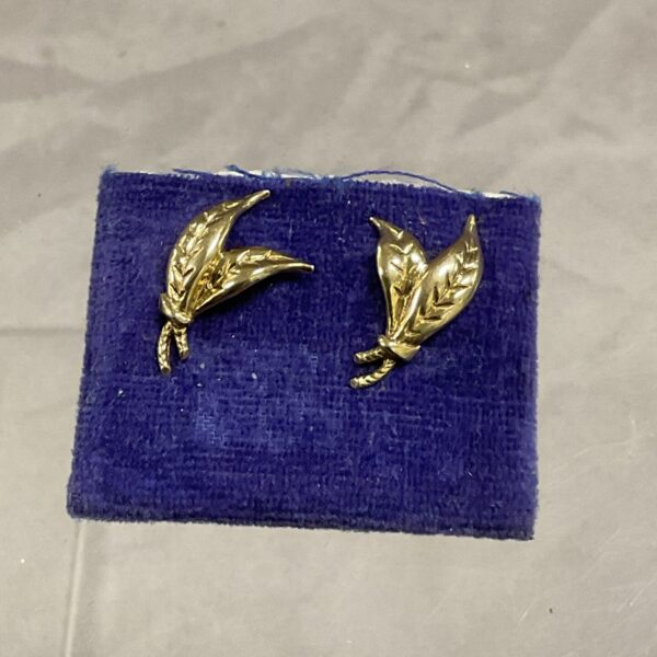 Hallmarked 9ct gold earrings, classic stud design.