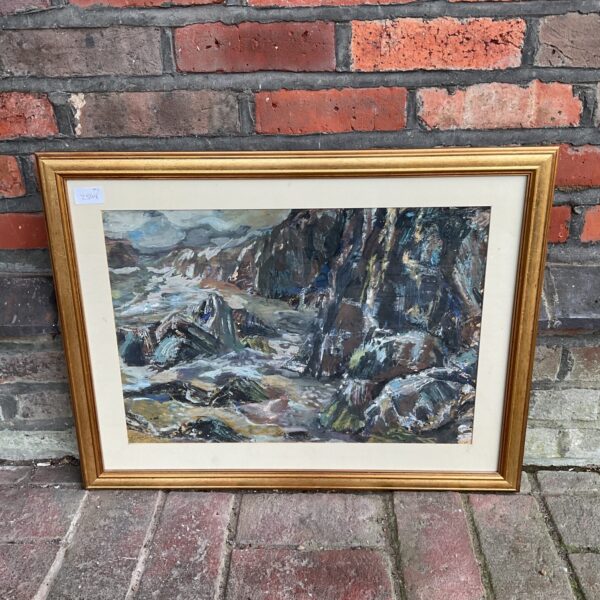 Signed Winifred Peeler oil painting of the Pembrokeshire coast.