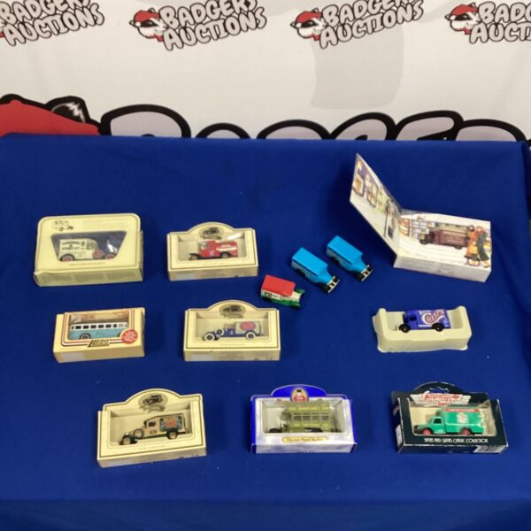 Boxed diecast model vehicles collection for collectors.