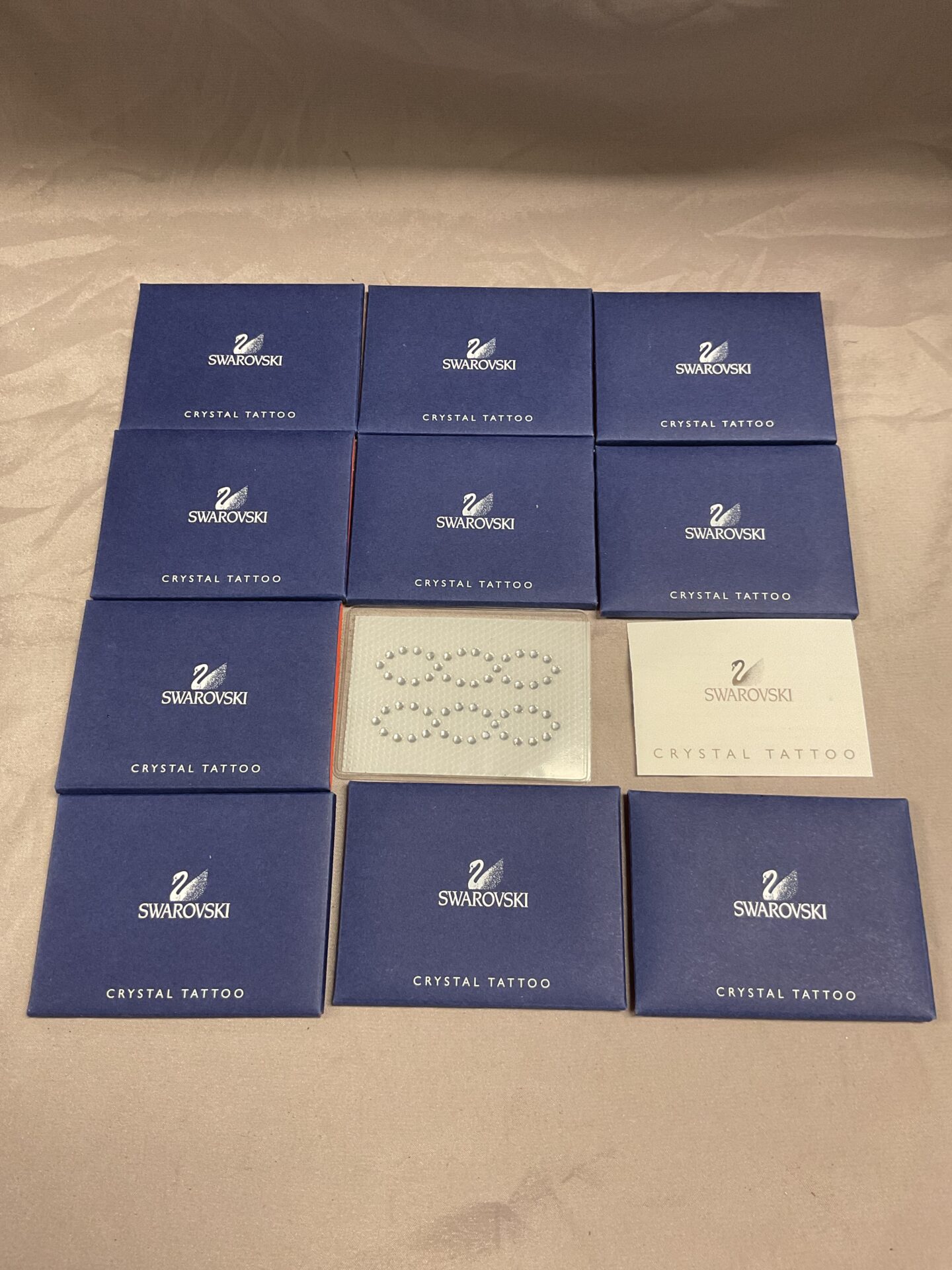 890 Ten Swarovski Crystal tattoos