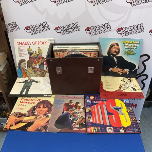 Lot of vintage vinyl records including James Last album.