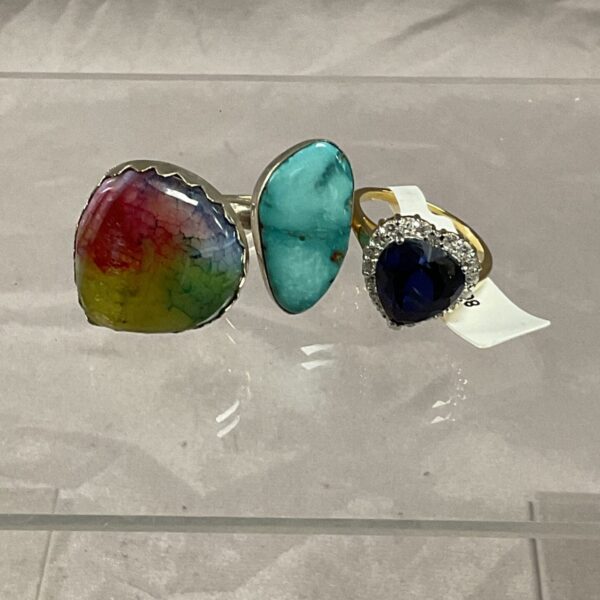 Vibrant turquoise silver ring, a colourful fashion statement.