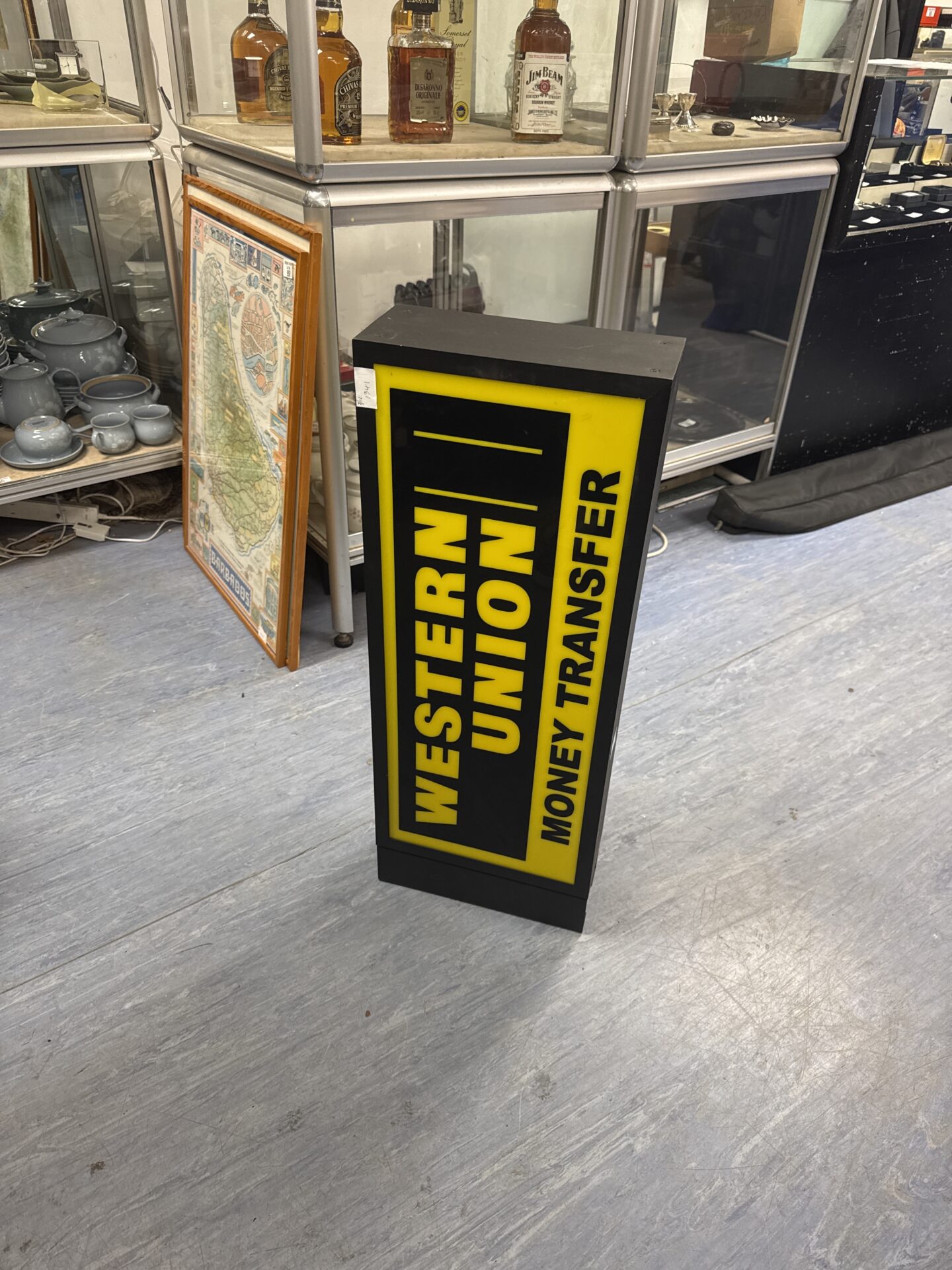 1109 Light up western Union sign 30.5” length – as new