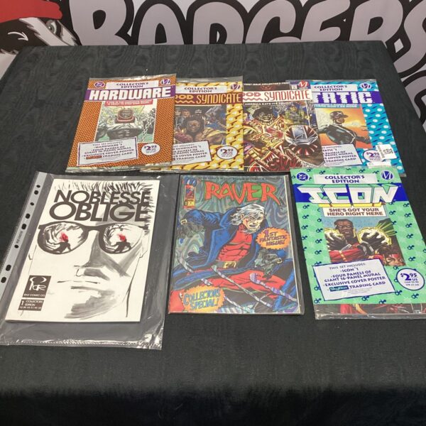Vintage comic book lot featuring Raver and Noblesse Oblige comics.