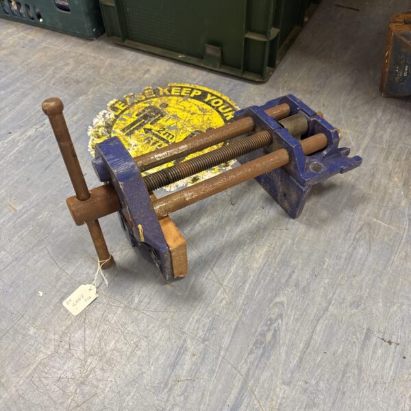 Vintage Record 52 woodworking bench vice for workshop use.