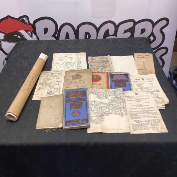 Vintage UK map collection, antique topographical and street plans.