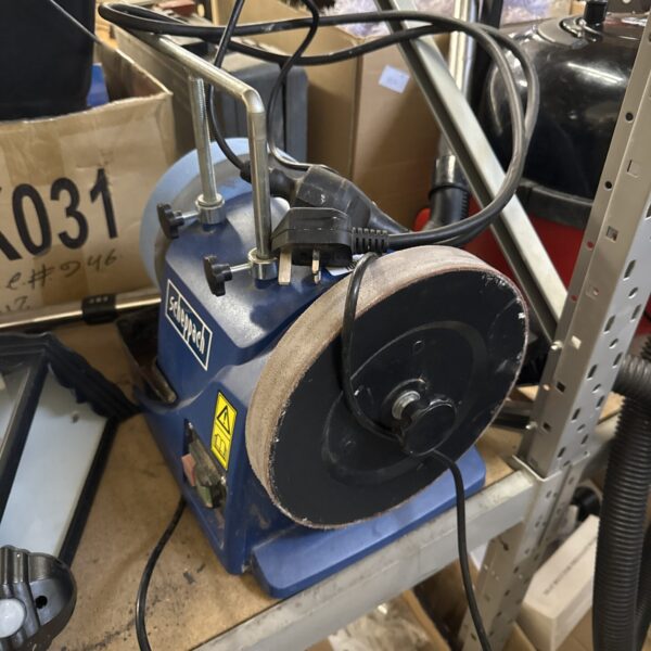 Scheppach bench grinder wheel for metalwork and sharpening.