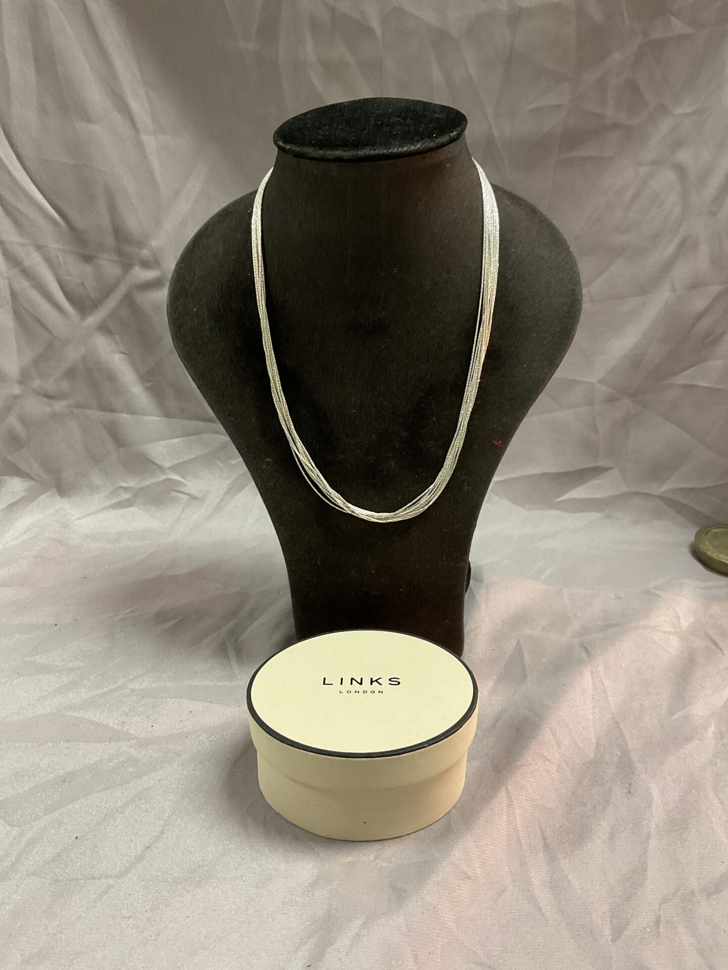 924 Hallmarked Sterling silver Links of London multi strand 18” Necklace