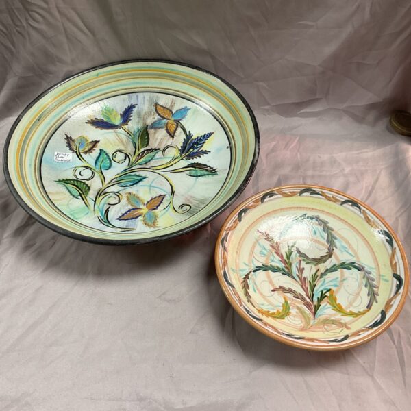 Vintage Denby bowls by Glyn College, floral design.