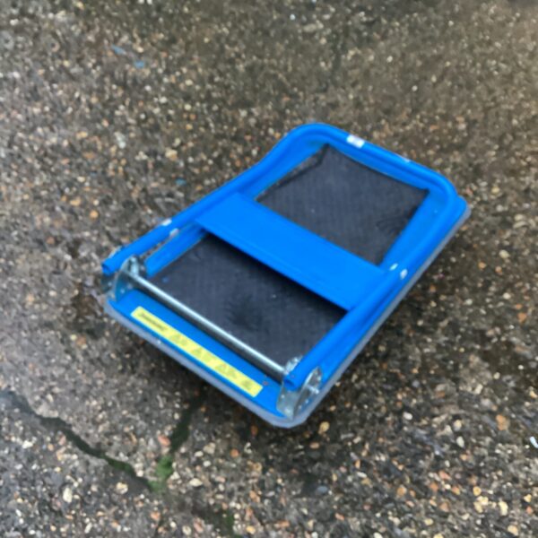 Silverline folding trolley in used condition, ideal for garden or DIY tasks.