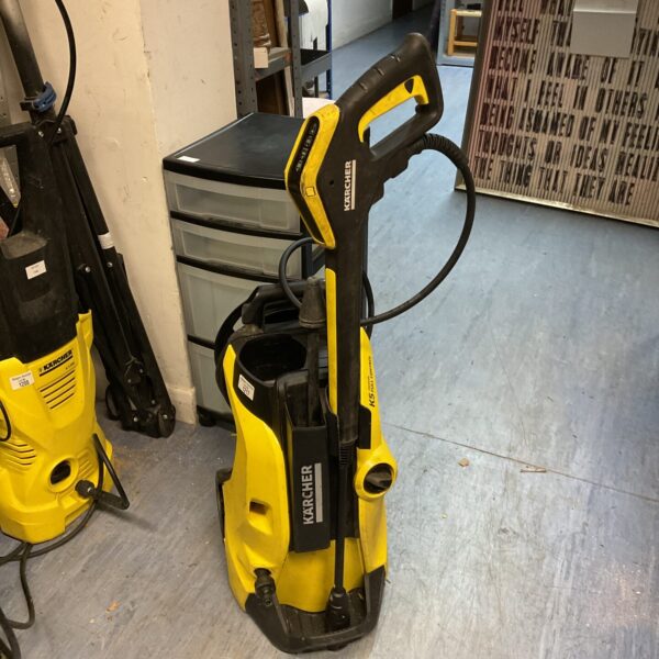 Karcher K5 Full Kontrol pressure washer for garden and patio cleaning.