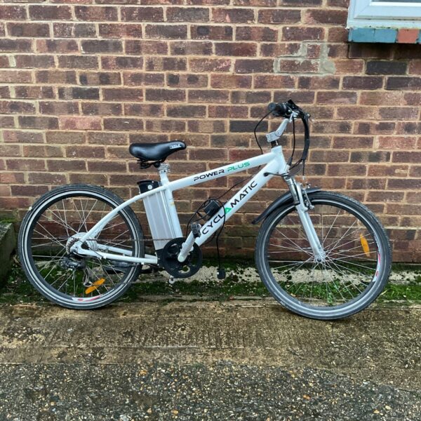 Silver Power Plus Cycleamatic electric bike for sale.