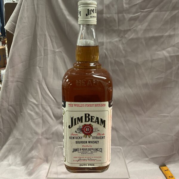 Jim Beam Kentucky Straight Bourbon Whiskey bottle for collectors.