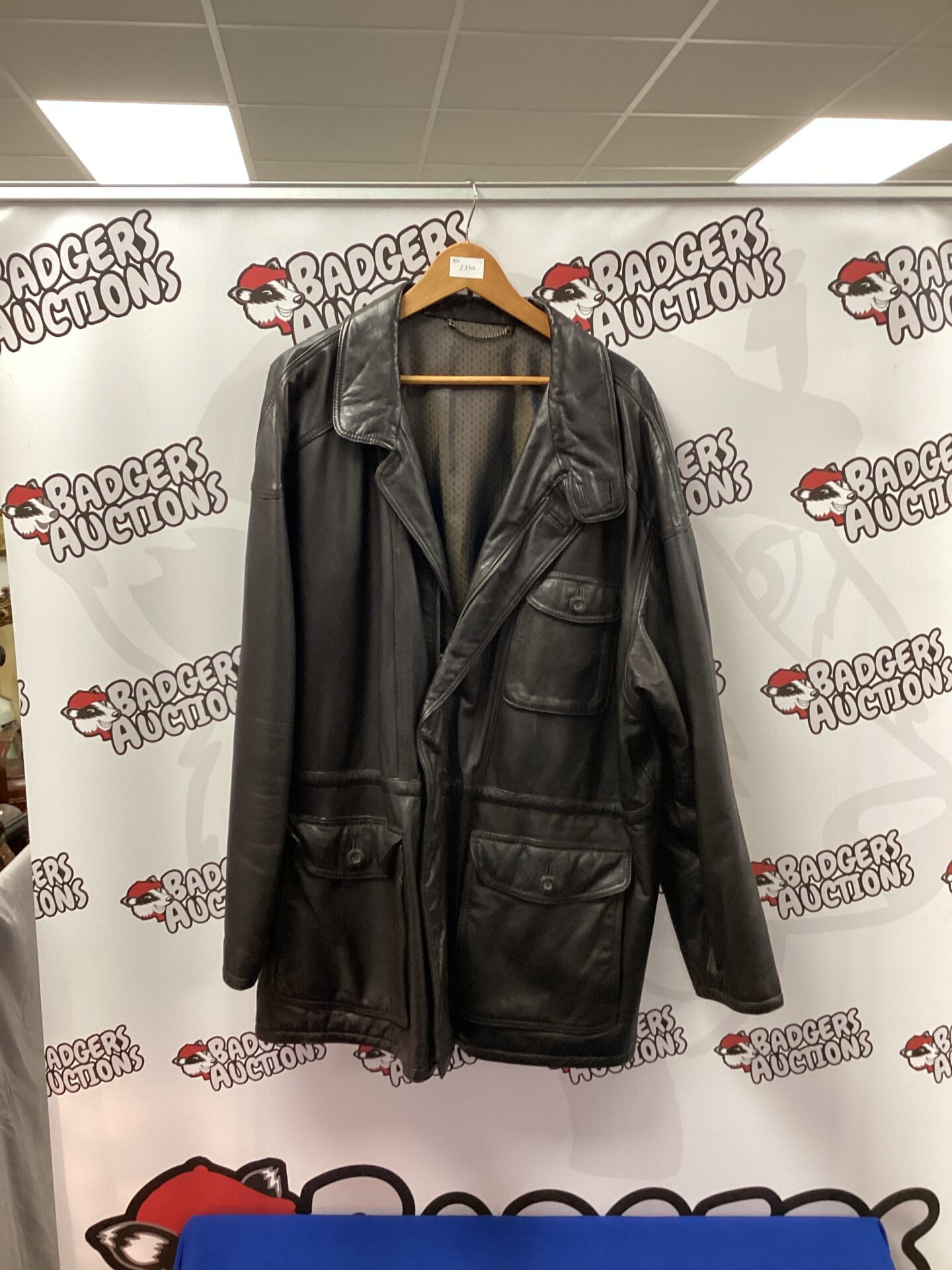 733 St. Michael mens leather coat