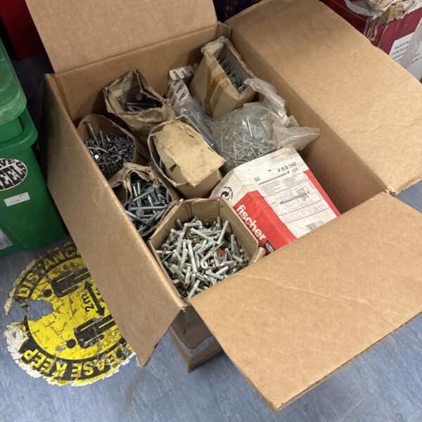 Large lot of assorted Fischer screws for DIY projects.