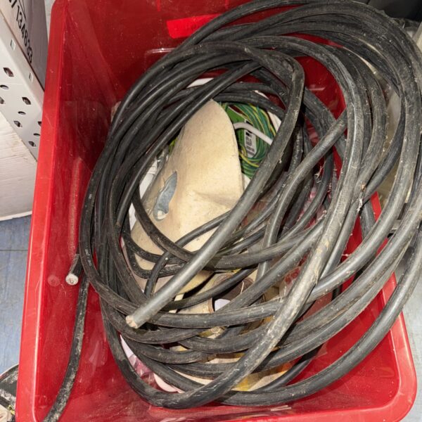 Bundle of assorted electrical cables for DIY projects.