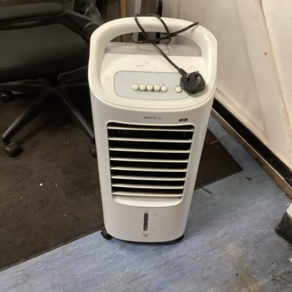 White Electra dehumidifier for moisture removal in homes.