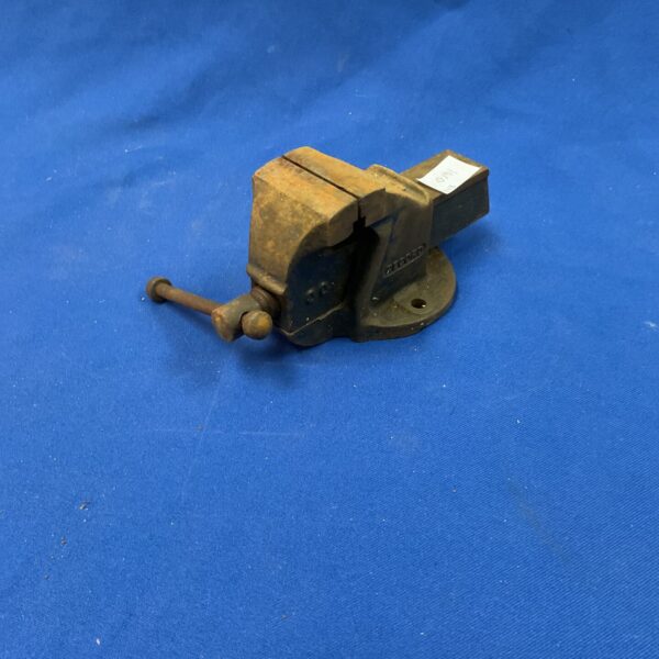Vintage Record bench vice for metalworking and woodworking projects.
