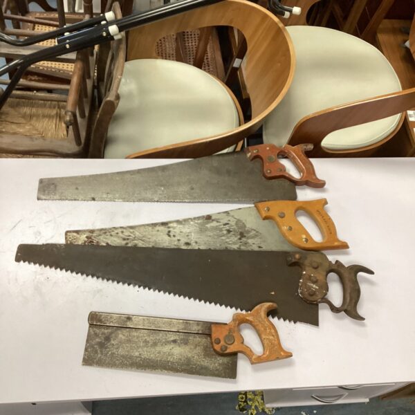 Vintage Spear and Jackson wood saw in a lot of four.