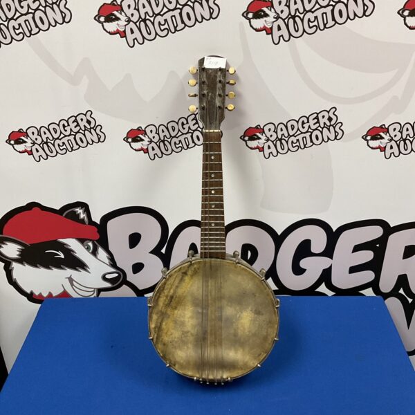 Antique 8-string banjo, vintage musical instrument for collectors.