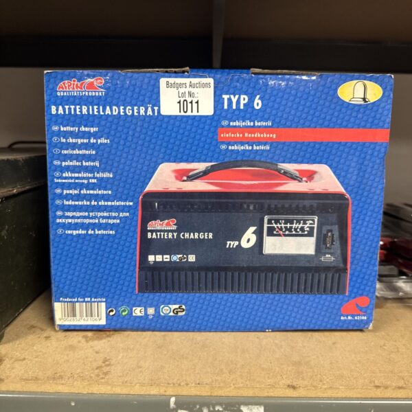 Front view of vintage Alpin Typ 6 battery charger.