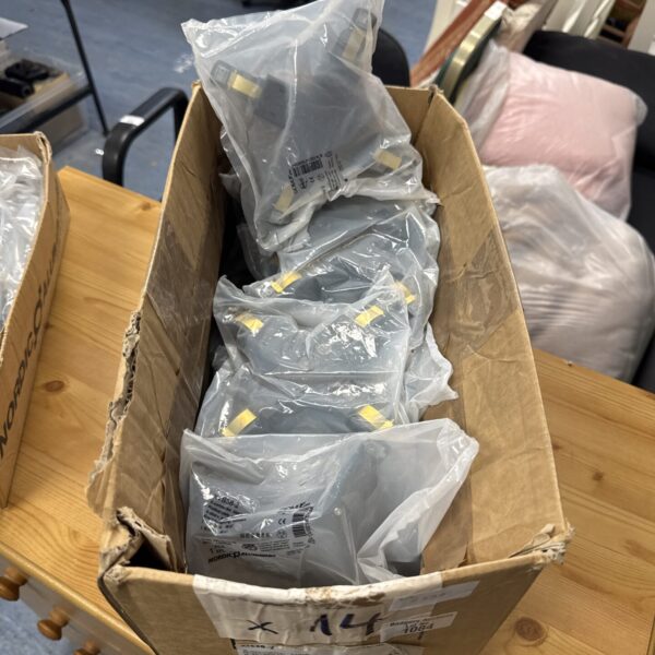 Global Industrial shop light fittings in original packaging.