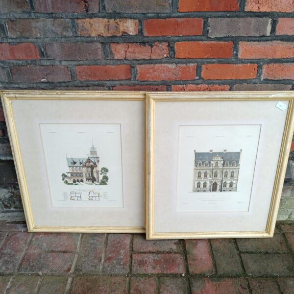 Antique Ernst & Korn Berlin architectural engraving of a building facade.